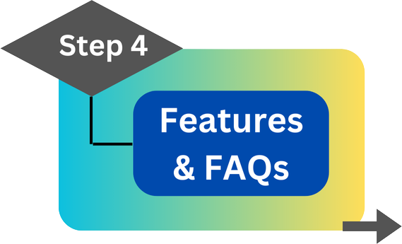 Step 4: Features & FAQs